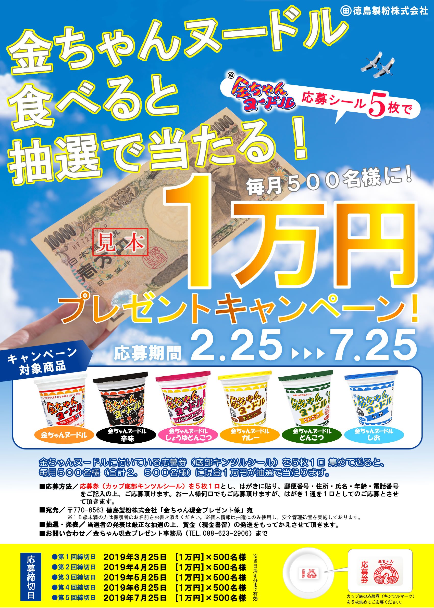 金ちゃんヌードル 応募券 15枚 （徳島製粉 【公式】新発売│金
