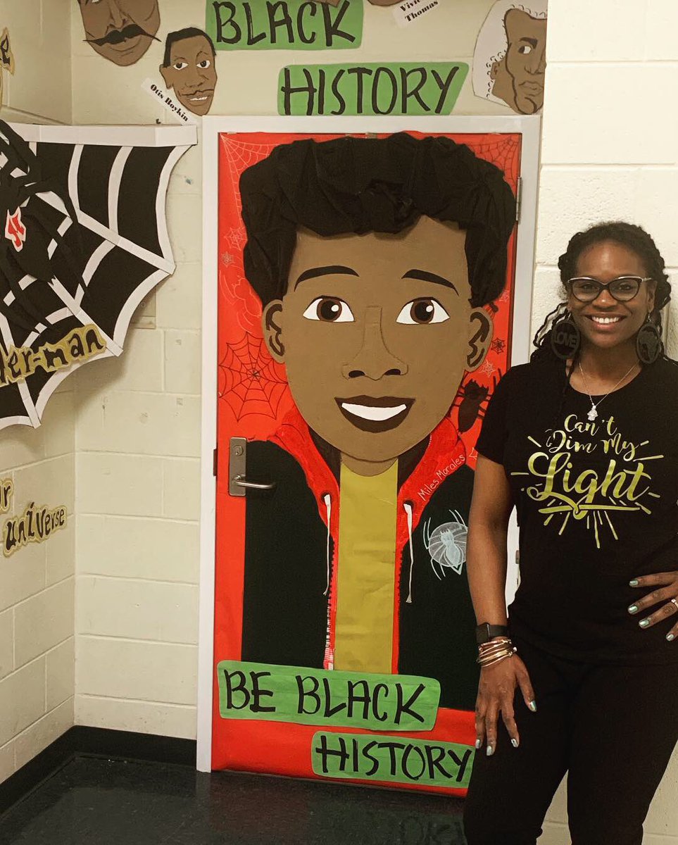 dr_rhodan's tweet photo. #R1DeckYourDoor #blackhistorydoorchallenge #blackhistorymonth #fortheculture #milesmorales #IntoTheSpiderVerse https://t.co/qQv9Keqdtp
