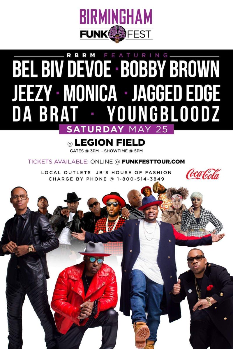 CountyDade305's tweet image. #Birmingham - Get ready for the 2019 Funk Fest coming to Legion Field on Saturday, May 25th! Funk Fest is bringing the heat to the Magic City Take advantage of the specially-priced tickets for a limited time beginning on Monday by visiting funkfesttour.com! #funkfest19