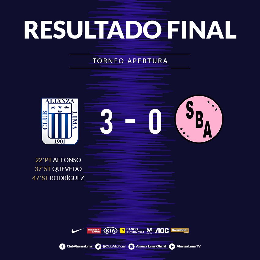 ClubALoficial's tweet photo. 📢¡Terminó el partido en el Estadio Alejandro Villanueva! #ArribaAlianza https://t.co/YF1WKpEtDc