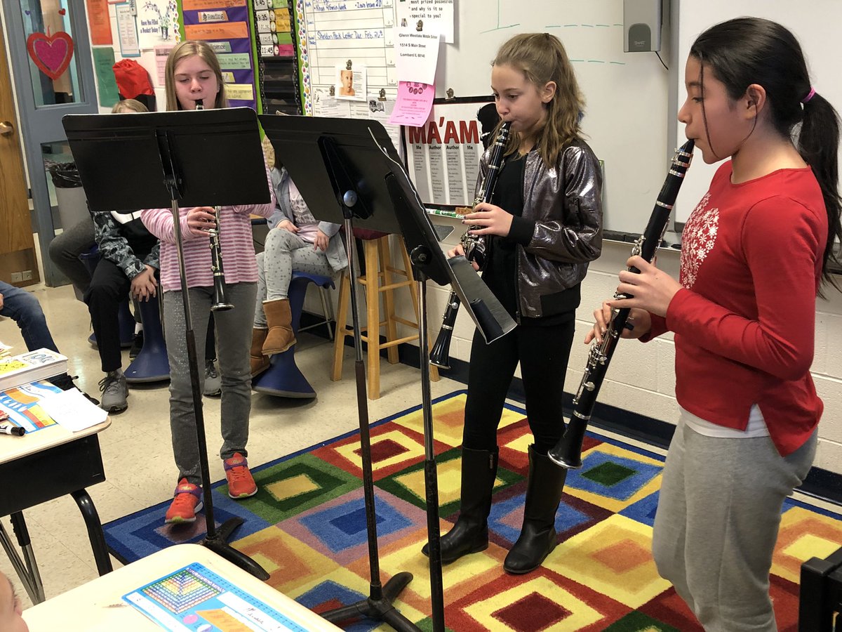 mrgarazin's tweet photo. A special treat in 5th grade today.  Our 5th grade musicians performed their solo &amp; ensemble pieces for their classmates.  So talented!  #WeAre44 https://t.co/dylnTVAqaR
