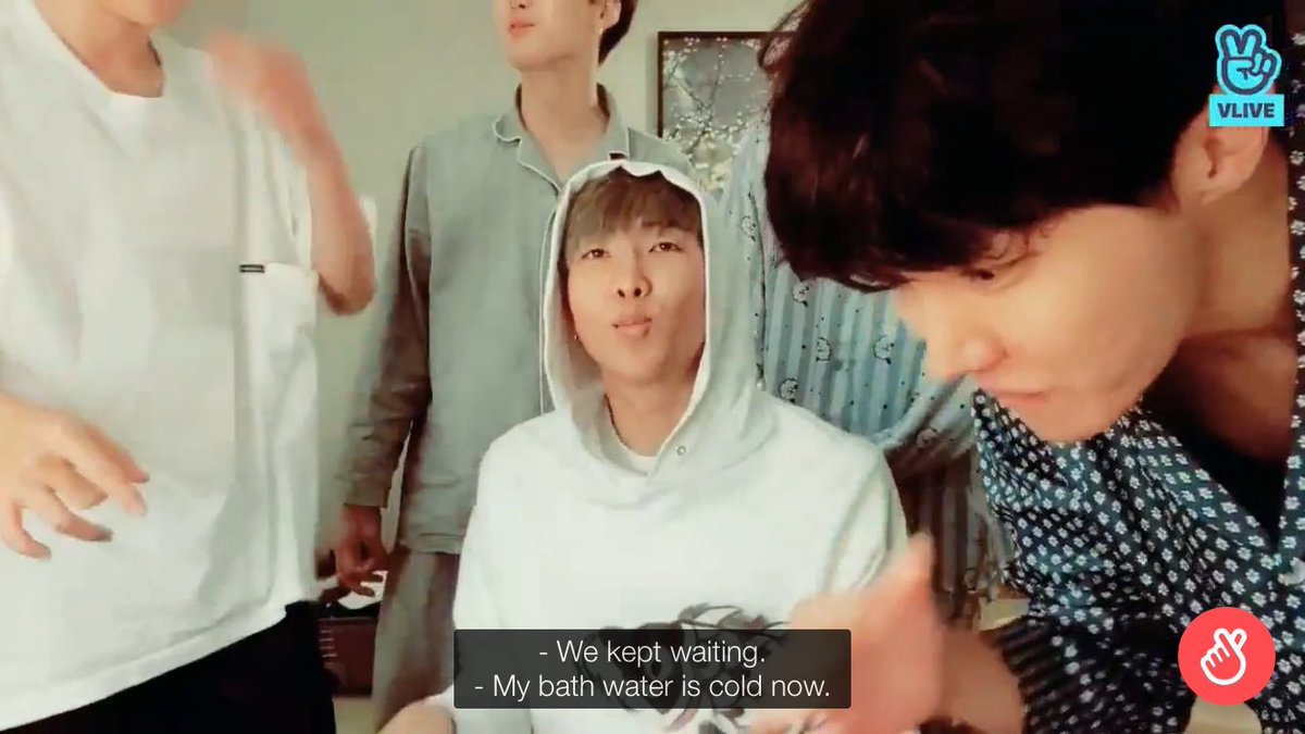 Yoongi’s love for bathing, a thread —Yoongi wouldn’t stop whining about needing to leave the Vlive to go take his warm bath !!  “My bath water...” It’s a crisis!!