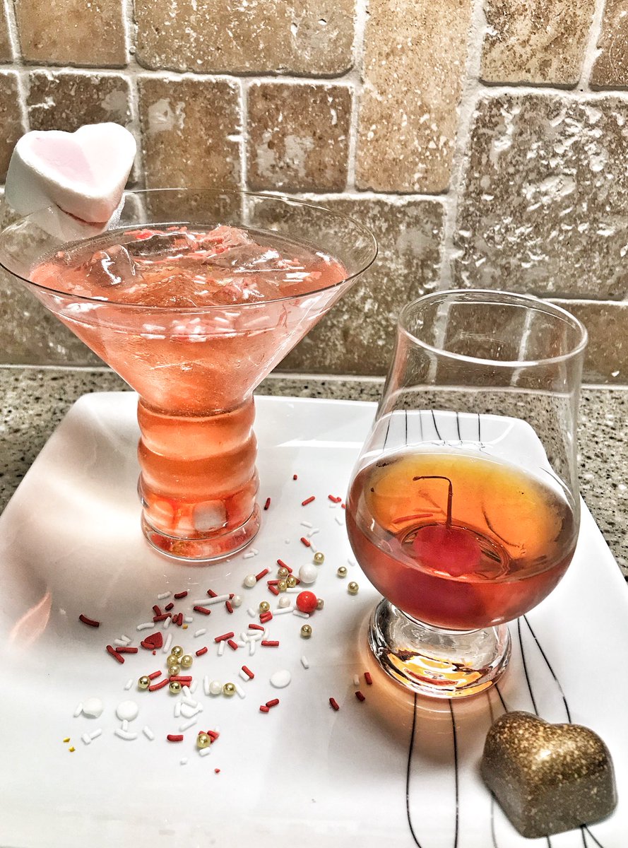 dawnmius's tweet image. Cocktail Friday! My tequila sparkler was a bit too “light” for hubs so he made himself a Manhattan. (He pretends my weekly cocktail ritual is lame but he spent an hour looking for his cocktail this afternoon 😂) #cocktailFriday #amdrinking