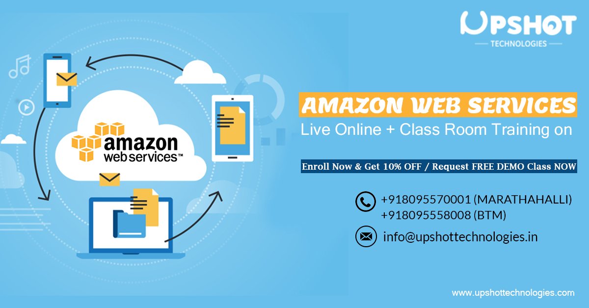 Upshottech's tweet image. Amazon Web Services (#AWS) is a secure #cloudservices platform, offering compute power, #databasestorage, content delivery and other functionality to help businesses. CALL NOW: 8095558008 VISIT OUR #WEBSITE: upshottechnologies.in/amazon-web-ser…