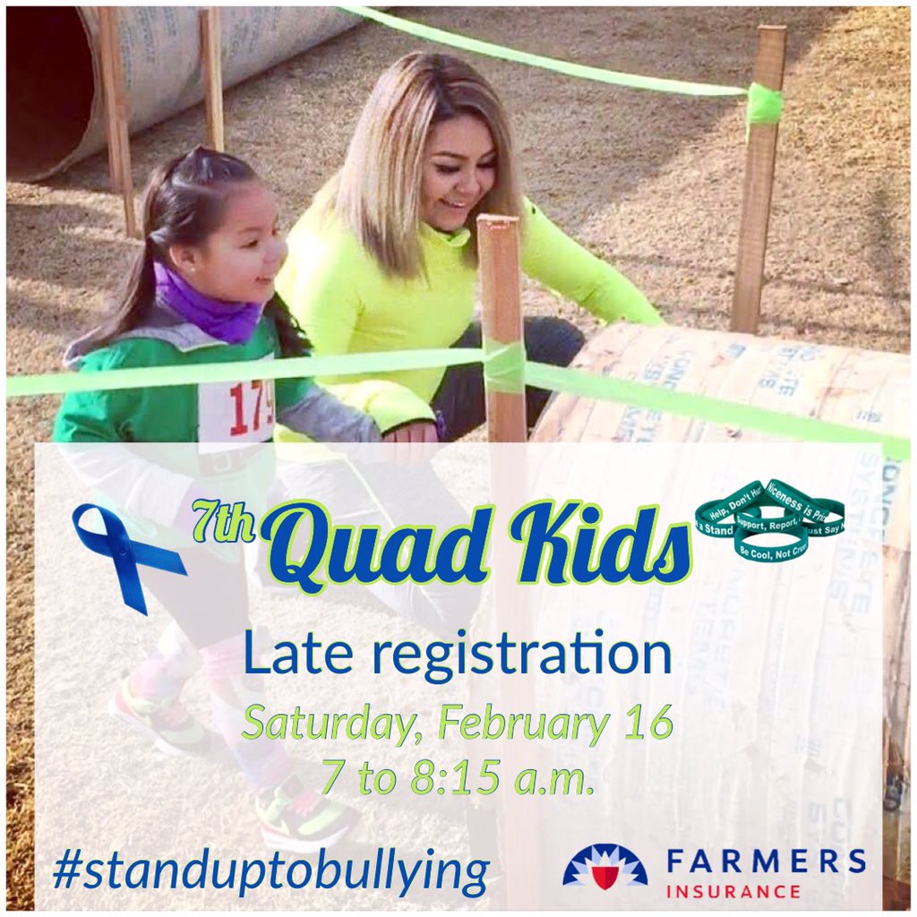 MtTaylorQuad's tweet photo. Late registration for Quad Kids will be from 7 to 8:15 a.m.

We will be giving out anti-bullying bracelets and ribbons for this event.
#quad19 #challenge19 #antibullying #standuptobullying 
For more info, visit https://t.co/6ZfqXYCJZ1

#quad19 #challenge19 https://t.co/ecCV80AdDo