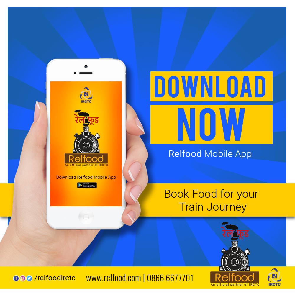 relfoodirctc's tweet photo. Now Booking Food During your Train Journey is very easy...Download #RelFood App &Order Your Food and get it delivered at your seat...Download App https://t.co/zX8PnJWFUB #Relfood #Downloadapp #Food #happy#orderfoodonline #fooddeliveryintrain #indianrailway #fooddeliveryintrain https://t.co/k64oYKz6ix