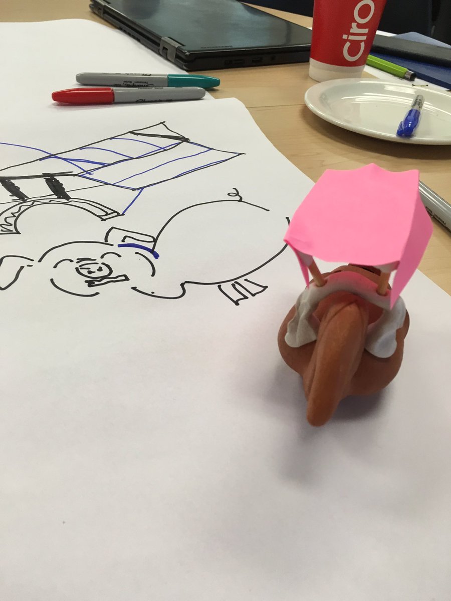 Fi_RobertsonEd's tweet image. Our ES and MS principal #innovate to keep Lola the pug dry 😆 #problemfinding @AISJ_TandL @ajferguson41067