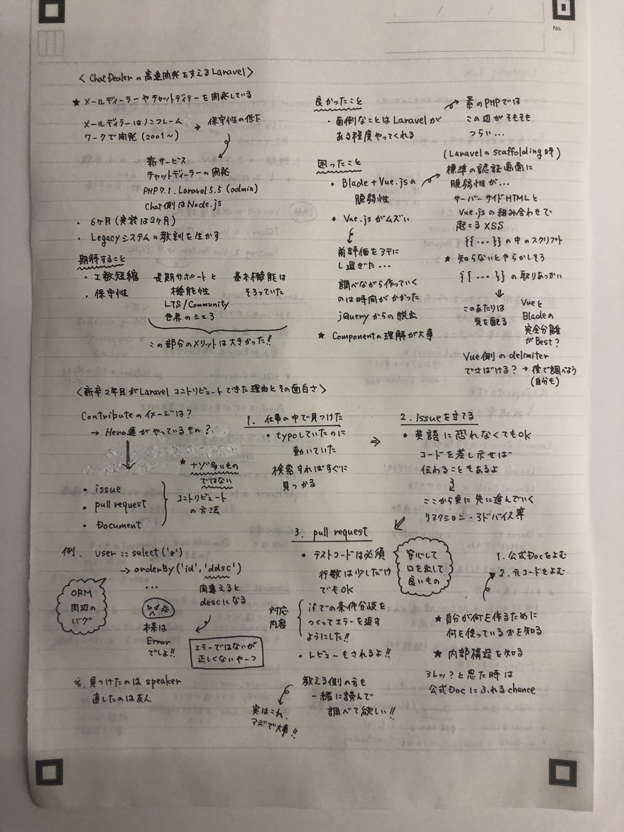 fumiyasac's tweet image. 引き続き3Fでの発表内容&LTをざっとまとめてみました🙇♂️ #laraveljpcon