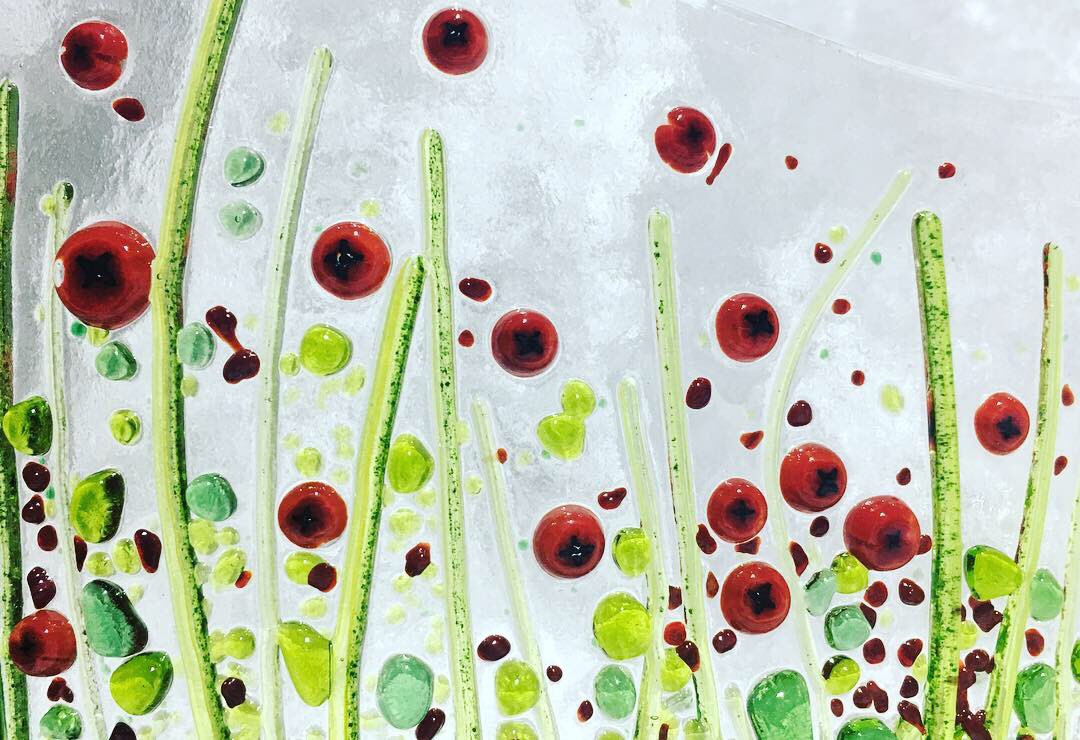 Poppy field #fusedglass #flowers #etsyfinds #etsyuk #etsyseller #dorsetteam #dorsethour #poppies #poppy #handmadeindorset #dorsethandmade #ukhandmade #wildflowerhour #wildflowers #meadow
