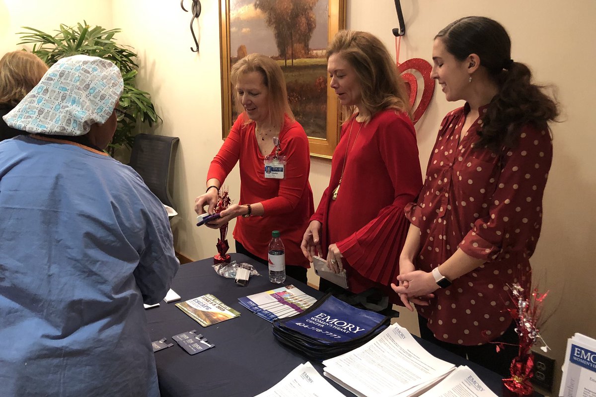 emorywomenheart's tweet photo. Great team of @EmoryNursing NPs help lead our #GoRedForWomen event! Thanks so much for another great event! @EmoryDeptofMed @emoryheart @AllofUsEmory @EmoryAgingStudy https://t.co/yCr83ANoss