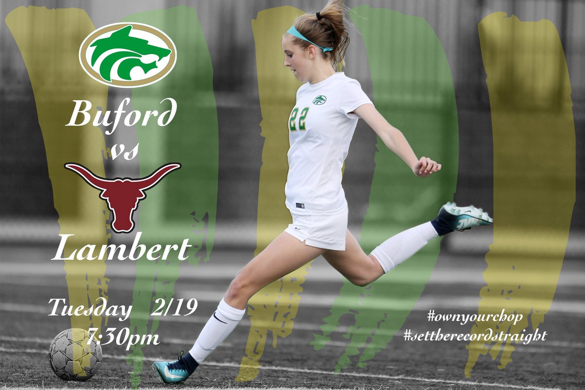 💚💛🐺⚽Buford Wolves taking on one of the best in the state, Lambert High School. There will be fireworks, these ladies know each other well. Let's go WOLVES!