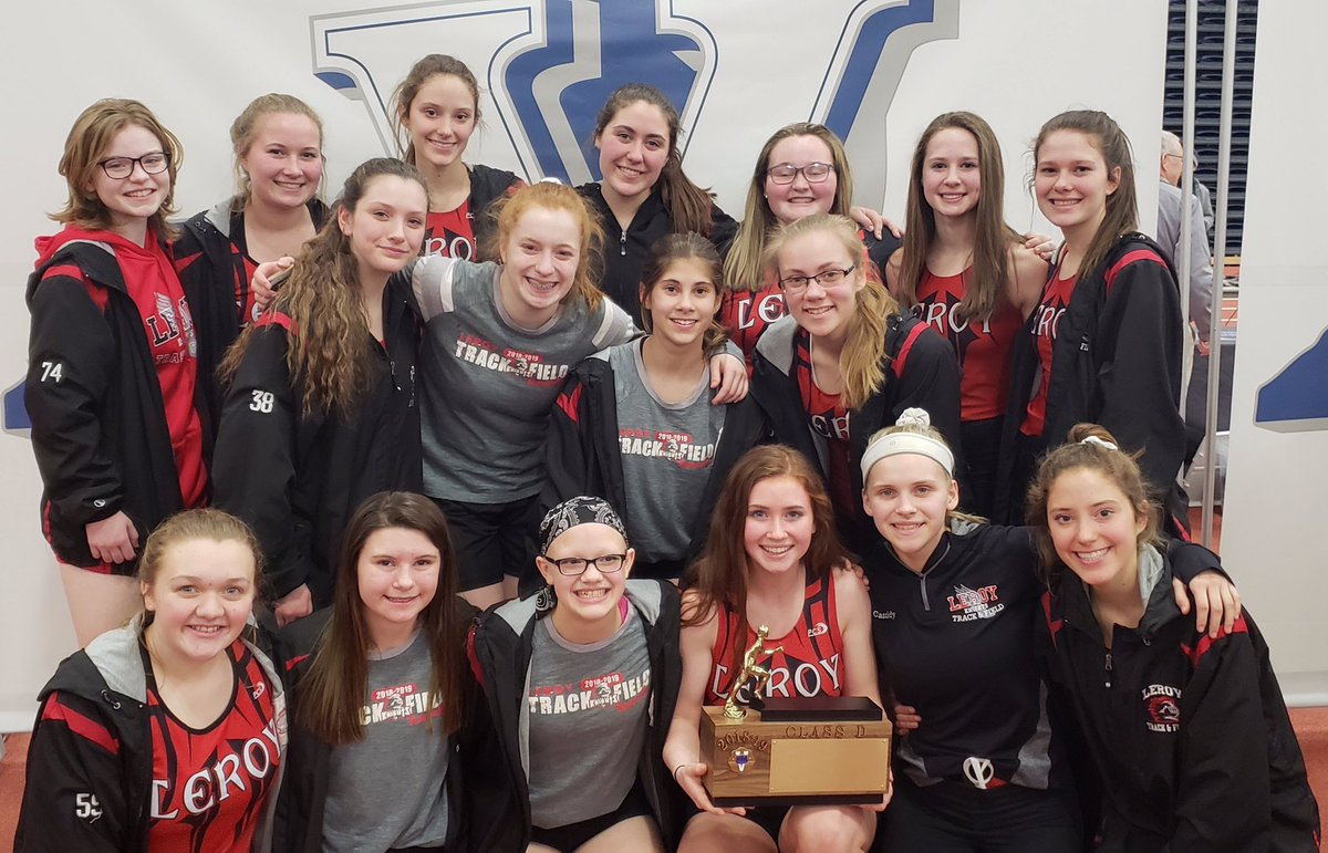LeRoy_CSD's tweet photo. Congratulations to Coach Laitenberger &amp; our Varsity Girls T&amp;F Knights for winning the Section V Class D Winter Track &amp; Field Championship tonight‼️

A total team effort by the Knights enroute to the Track &amp; Field program’s 12th Title!

#LRtitletown🏆
#WayToGoKnights👊 https://t.co/ok7yCyA79M