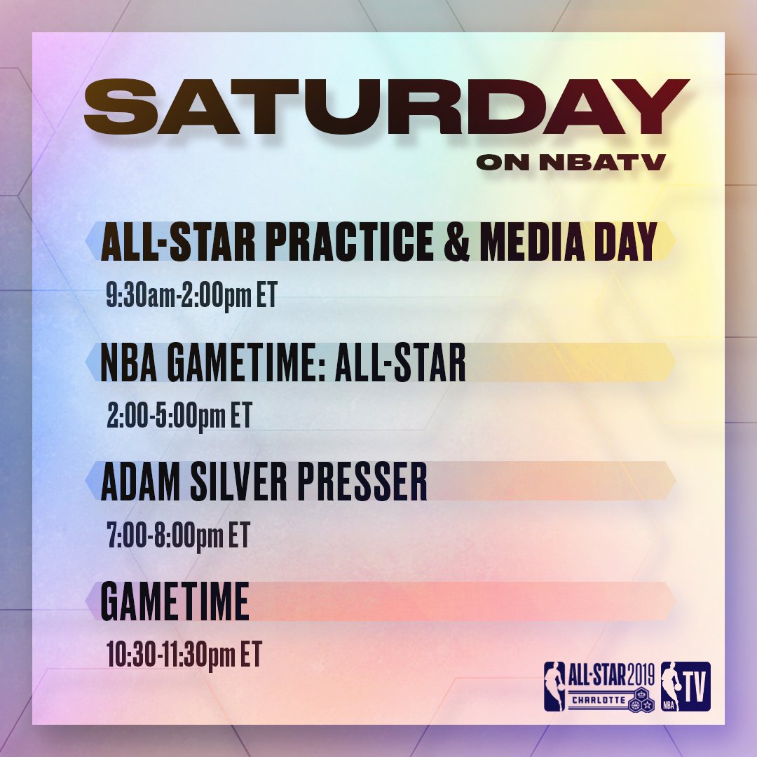 A look at today's #NBAAllStar events on NBA TV! 📺