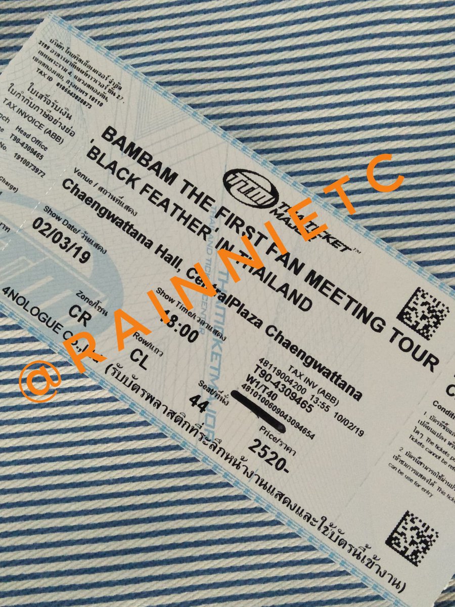 RainnieTC's tweet photo. เนื่องจากได้บัตร 4900 แล้ว งื้อได้ไฮทัชน้องแบมแล้ว 😭เพราะฉะนั้นแจกไปเลย บัตร2500วันเสาร์ 1ใบ ให้กับFollowers ที่รีทวิตนี้ สุ่มวันอังคารตอน 3ทุ่มค่ะ #bambamblackfeather
#BamBam1stFanMeetinginThailand #BamBamBlackFeatherTour #BamBam #BLACKFEATHERTOUR #GOT7 https://t.co/CRtbYsEZyI
