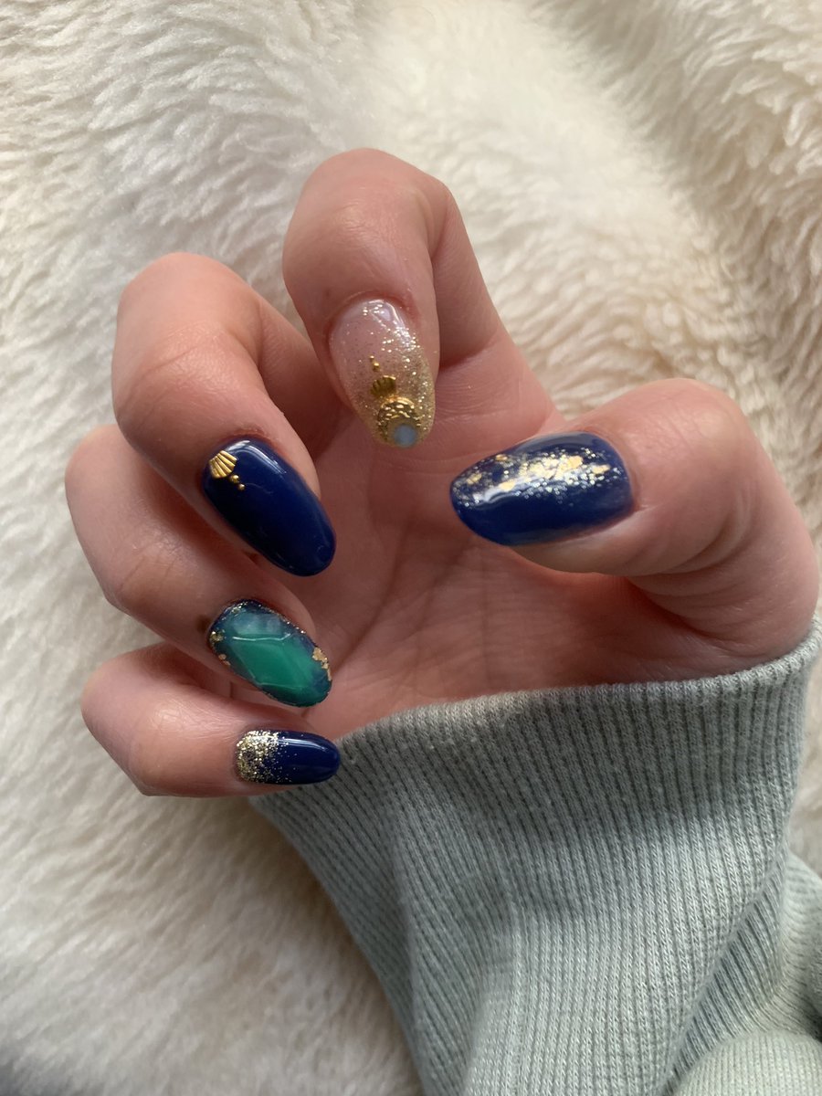 たむみ ネイル更新 宝石の国 宝石の国ネイル フォスフォフィライト ラピスラズリ T Co Ofeutgfzzg Twitter