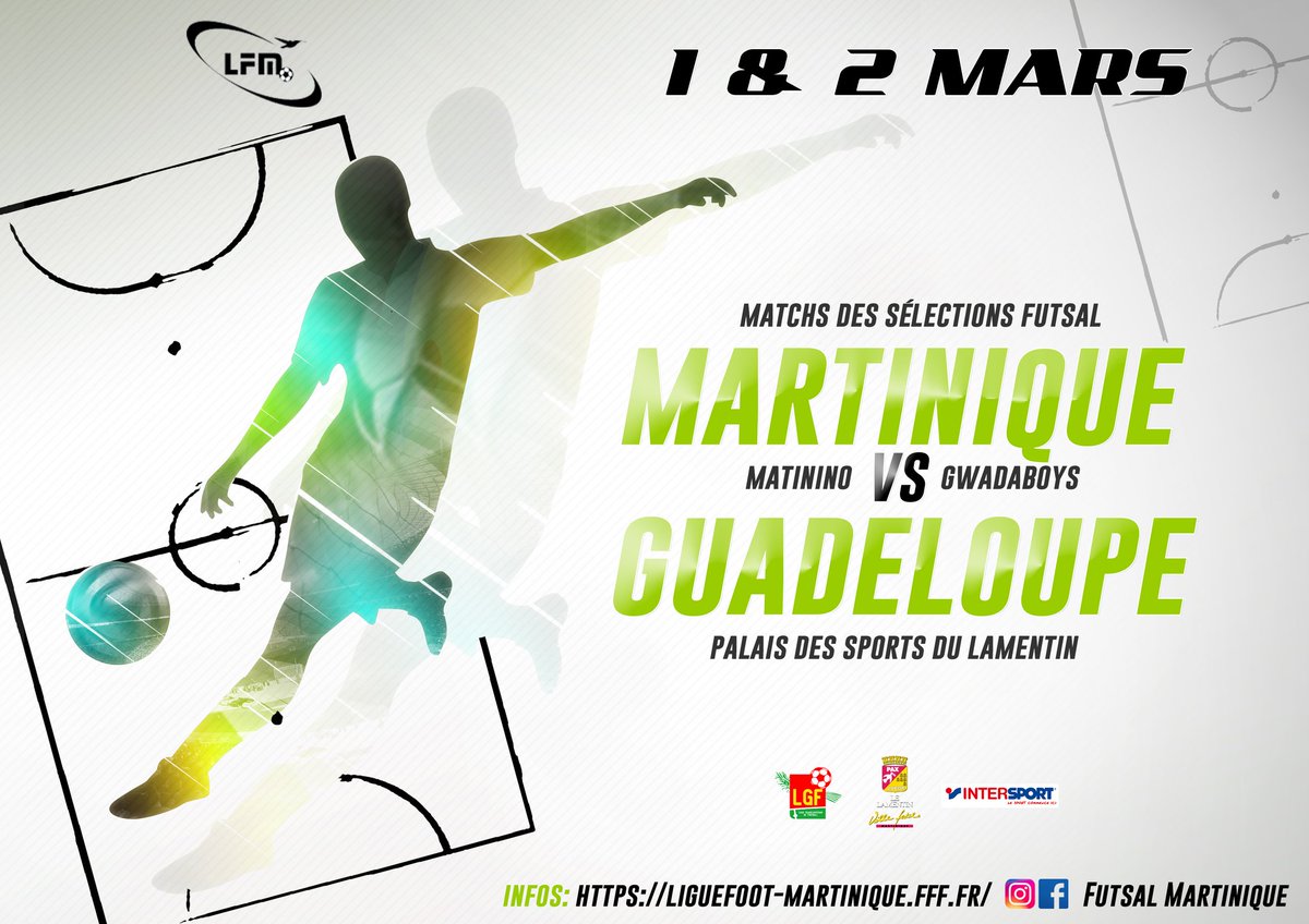 Les sélections de #martinique  et de #guadeloupe  #futsal vous donne #rendezvous 
#sport #football #outremer