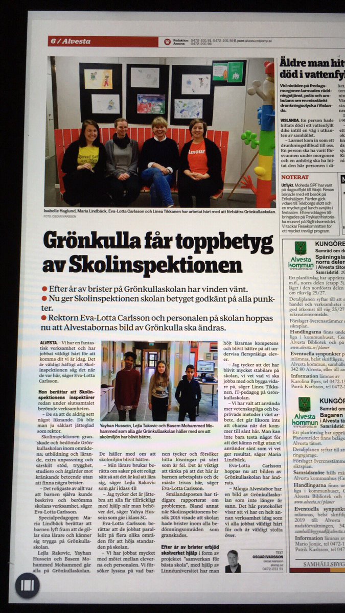 Vi har haft besök av Skolinspektionen.