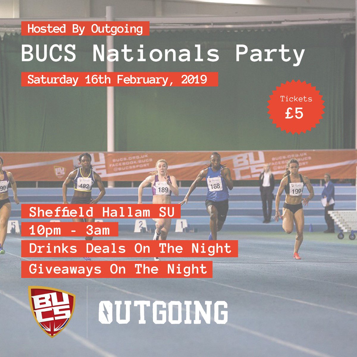 We are down at #BUCSNationals this weekend with <a href="/BUCSsport/">BUCS</a> hosting the Official After Party at @hallamunion 💃🏻 If you are here come and get your tickets from us at either Ponds Forge or the EIS and celebrate with the rest of the BUCS athletes! #WeGoAgain
