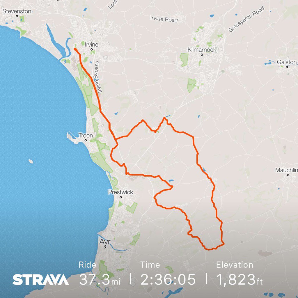 NU4Yoo's tweet photo. Stair-way tae Tam’s &amp; a 🥓 bacon roll #cycleayrshire #backonsaddle 
https://t.co/eXKCztf6RO https://t.co/E8JlvuVR0k