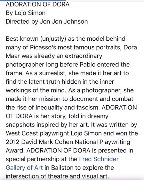 FreeinDCBlog's tweet photo. Tonight! Free Reading of “Adoration of Dora” Saturday 2/16 at 7:30pm at the Fred Schnider Gallery of Art, near the Ballston metro in Arlington, VA, as part of @AvantBard #AvantScripts Festival https://t.co/6Qwd4qTz5z https://t.co/wWTBw7d8Iz https://t.co/067kpBXXSe