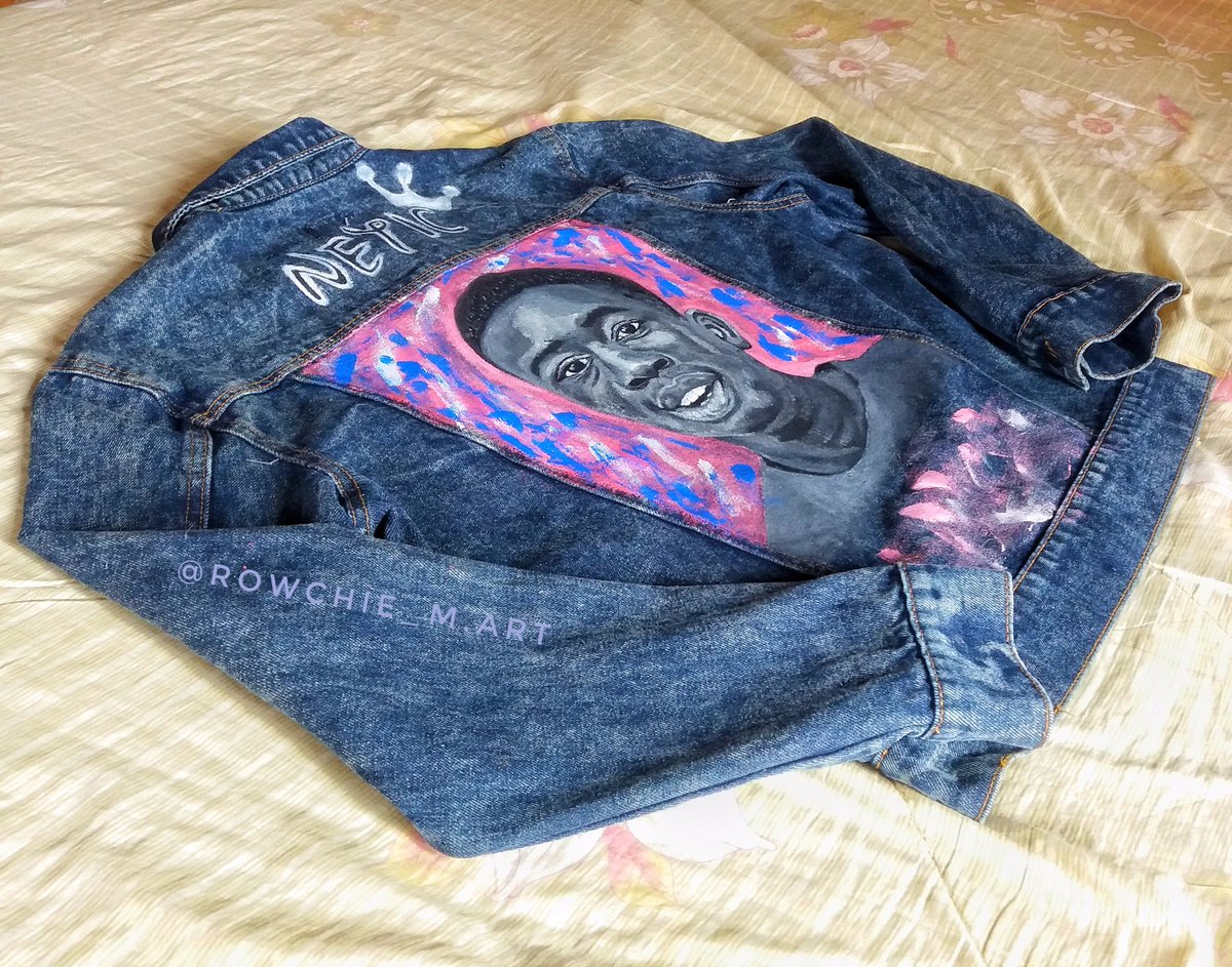 RowArtStvdio's tweet photo. Please follow @RowchieMArt_SA for more
#jacketpainting #denimpainting #denimjacket
#artondenim #art #artoftheday #customizeddenim #jozi #customdenim #customdenimjacket #customjacket https://t.co/dviZzBYJ5P