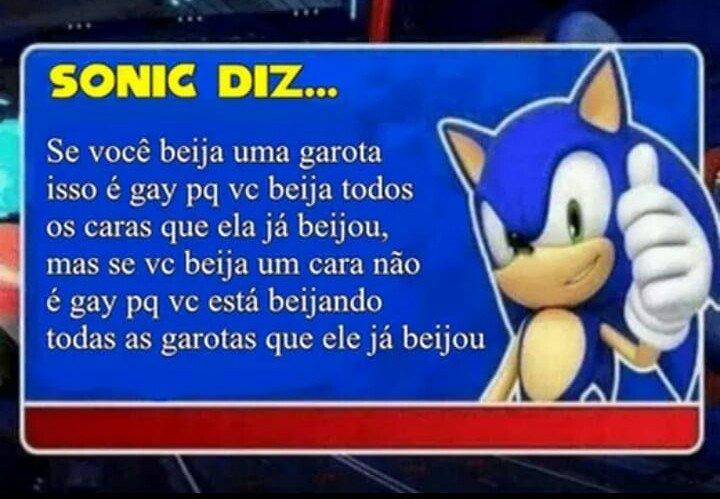 Sonic Sempre Com As Melhores Dicas : r/HUEstation