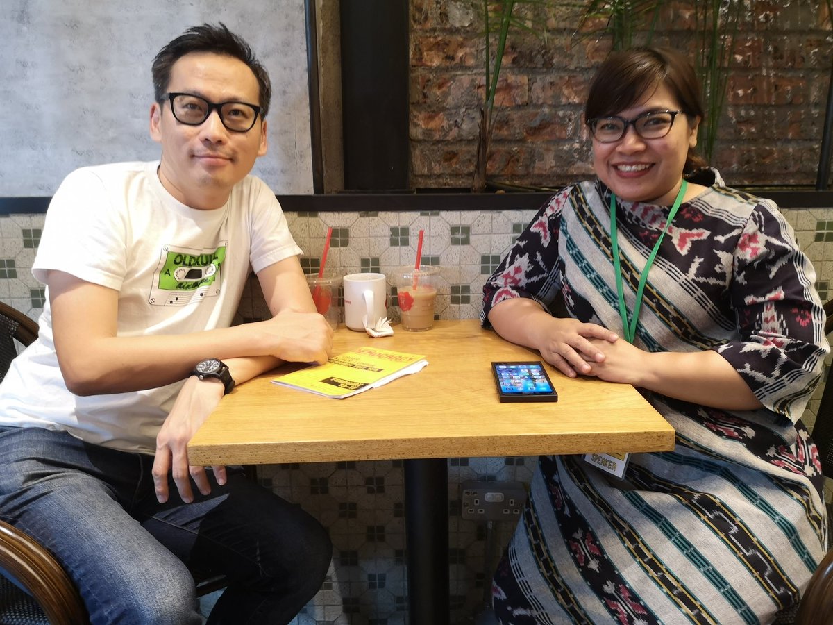 Great to catch up with <a href="/Wahyuningrum/">Yuyun Wahyuningrum</a> - looking forward to working together in AICHR. She will be speaking tomorrow at <a href="/ForseaKL2019/">FORSEA KL 2019 / Democracy Fest</a>