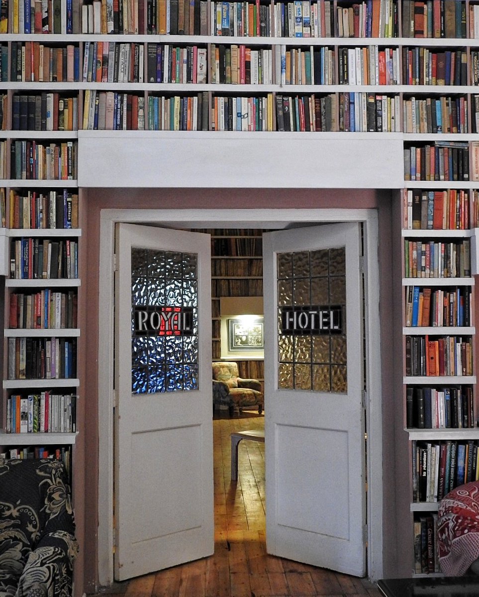 It is quite evident why the Royal Hotel of Bethulie has been dubbed South Africa's book hotel...
Books everywhere, from floor to ceiling.