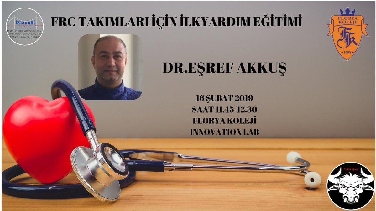 Dr. Eşref Akkuş FRC takımları için İlkyardım Eğitimine <a href="/FloryaBisons/">Florya Bisons</a> takımımız ve İstanbul Regional misafir takım üyelerimizle devam ediyor. 
Dr.Eşref Akkuş continues to provide First Aid Training for FRC teams with  <a href="/FloryaBisons/">Florya Bisons</a> and our guest team members at İstanbul Regional.