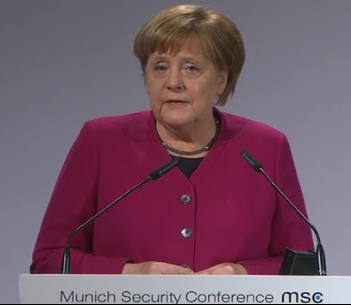 To great applause, #Merkel says it 'comes as a bit of a shock' to her that German cars may be named by @realdonaldtrump as a threat to American national security (like European steel). She points out South Carolina is the world's largest BMW factory, 'not Bavaria!' #MSC2019