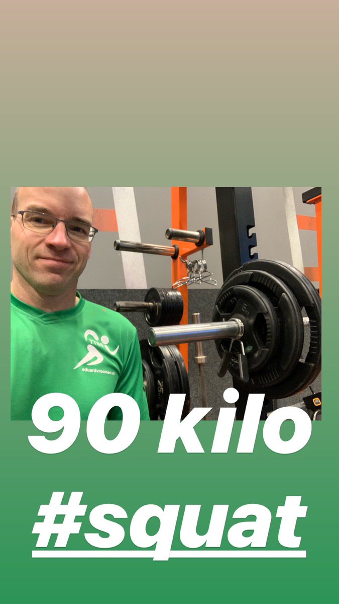EduardVroomen's tweet image. Op de weg terug naar maximaal vandaag 90 kilo #squat 15 kilo boven mijn eigen gewicht en dit 8 x #progressie 💪