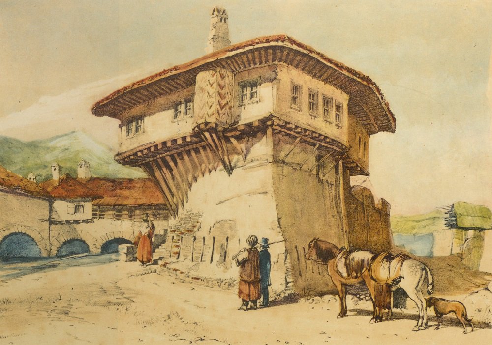 House of the Pasha of Ada Kaleh (Near Orşova, Romania), 1835 

Osmanlı Adakele Paşasının Orsova Yakınlarındaki Evi (Romanya), 1835