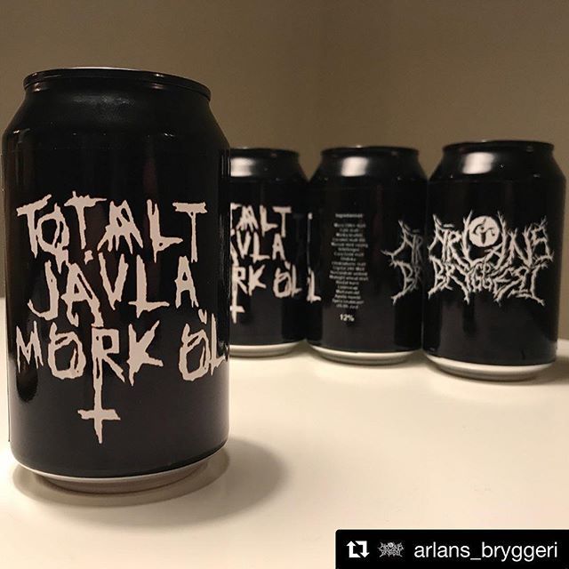 hillbillybrewer's tweet photo. This just have to be reposted. My friend from @arlans_bryggeri have done a tribute beer to the band @totaltjavlamorker (translated to something like "Total fucking darkness"). The beer is called Totalt Jävla Mörk Öl (Total Fucking Dark Beer). As always he is doing an awesome… https://t.co/FjEzYQTzO9