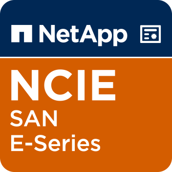 aleex42's tweet photo. Successfully done my NetApp NCIE SAN (E-Series) #NetAppUnited https://t.co/uD8eQbeHJB