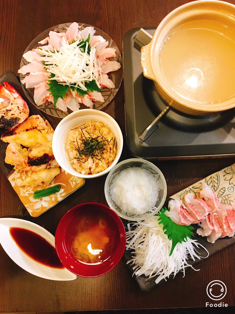 民谷 亮 店舗設計施工 على تويتر 尾長鯛御膳 鯛飯 潮汁 鯛刺身 鯛しゃぶ 兜塩焼 西京焼 やり尽くしました エンタメダイエット 鯛 尾長鯛 宮古島