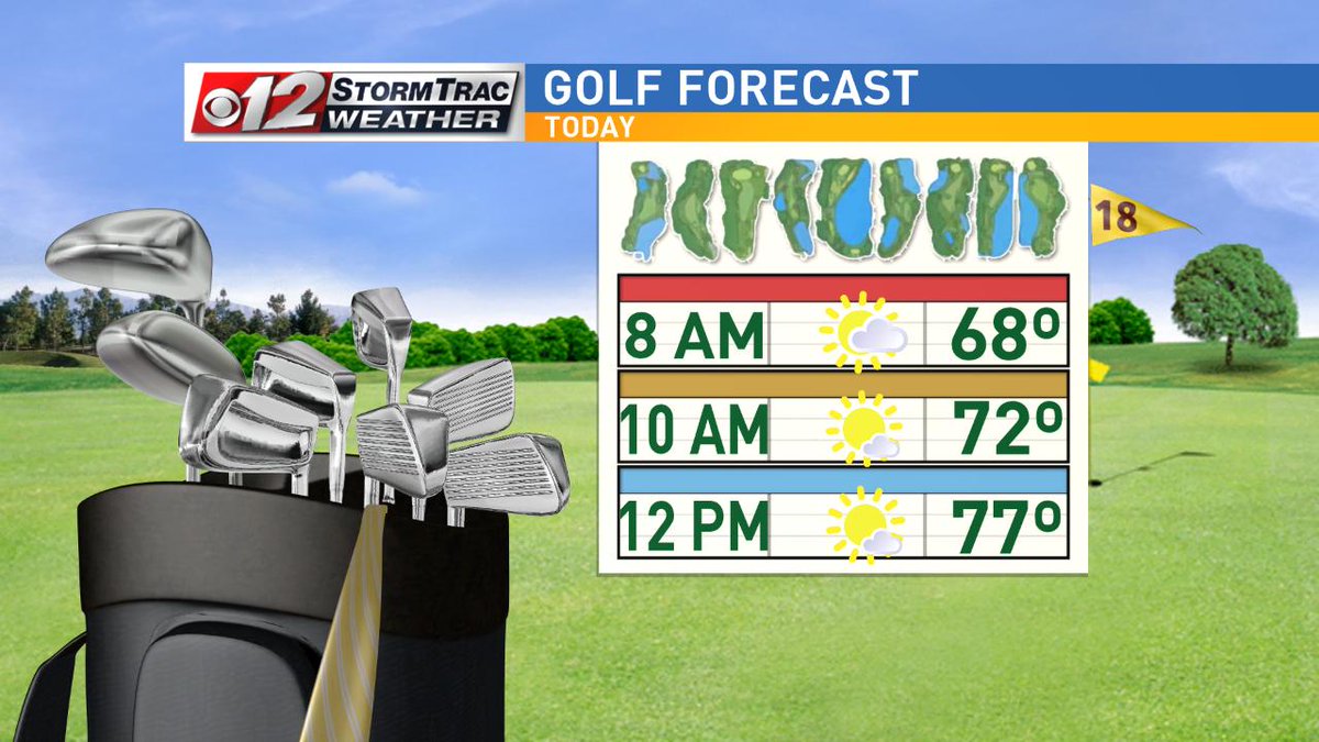 Good Saturday Morning!  Here is a look at your *Fore* Cast!    #GreatGolfWeather