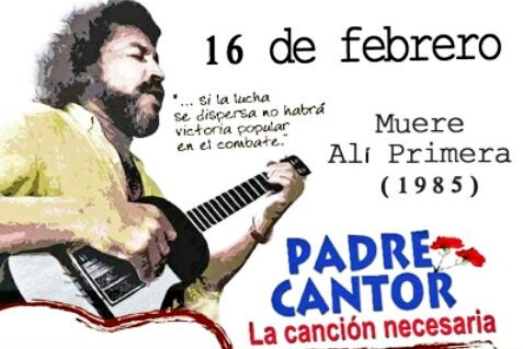 BermudezJoseA's tweet photo. #16Feb1985 Alí Primera muere a los 44 años. Su canto permanece vivo y vigente. Alí –genuinamente bolivariano– se trasciende a sí mismo y a su ideología.
Hoy te recordamos!!!
#BicentenarioAngostura2019 
Seguimos en Batalla junto
@NicolasMaduro
@FreddyBernal @TrompizCarlos https://t.co/AcBVGCKfoO