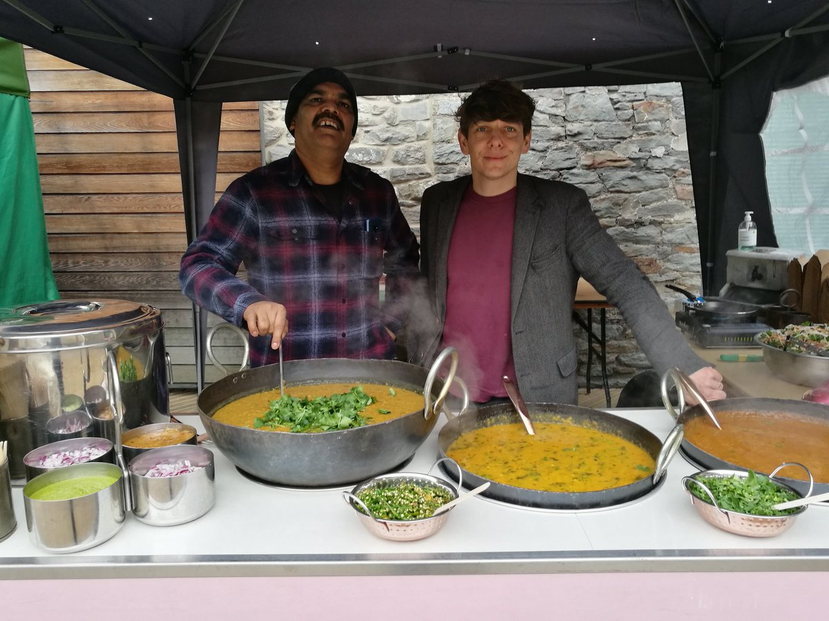 Hodmedods's tweet photo. It's going to be hard choosing just what to have for lunch today - such an amazing array of dals & spicy delights here at the #BritishDalFestival Grand Dal Finale, on all day till 7pm at @paintworksevent Bristol, free entry! #lovepulses #dalicious https://t.co/p9IpN7LWYG