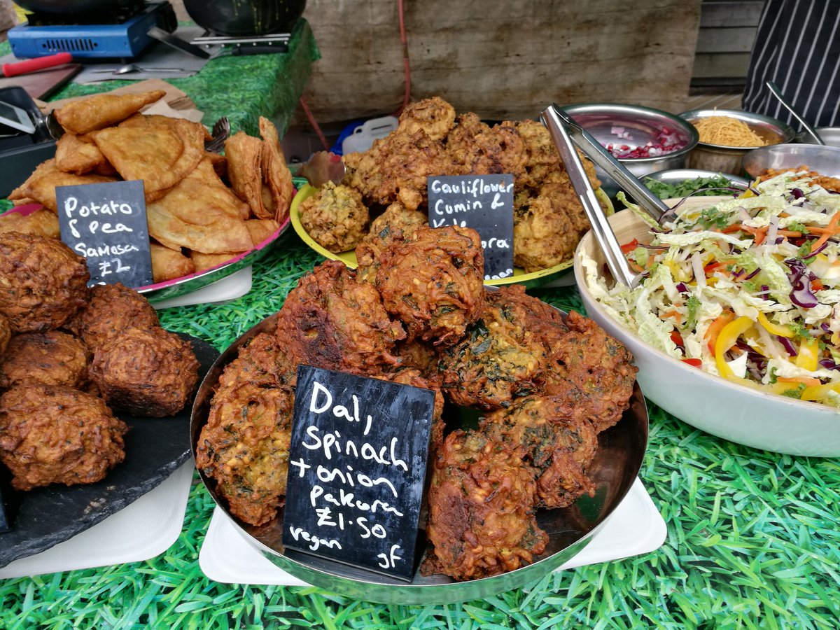 Hodmedods's tweet photo. It's going to be hard choosing just what to have for lunch today - such an amazing array of dals & spicy delights here at the #BritishDalFestival Grand Dal Finale, on all day till 7pm at @paintworksevent Bristol, free entry! #lovepulses #dalicious https://t.co/p9IpN7LWYG