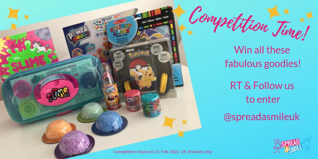 spreadasmileuk's tweet photo. #CompetitionTime! Want to win these kids' prizes? ❤️ RT &amp; #follow us  for your chance! Competition closes 11pm 21 Feb 2019. Winner notified on 22 Feb. UK entrants only 🤞 

#spreadasmile #spreadasmilecompetition #competition #giveaway https://t.co/2LAgG4V34A