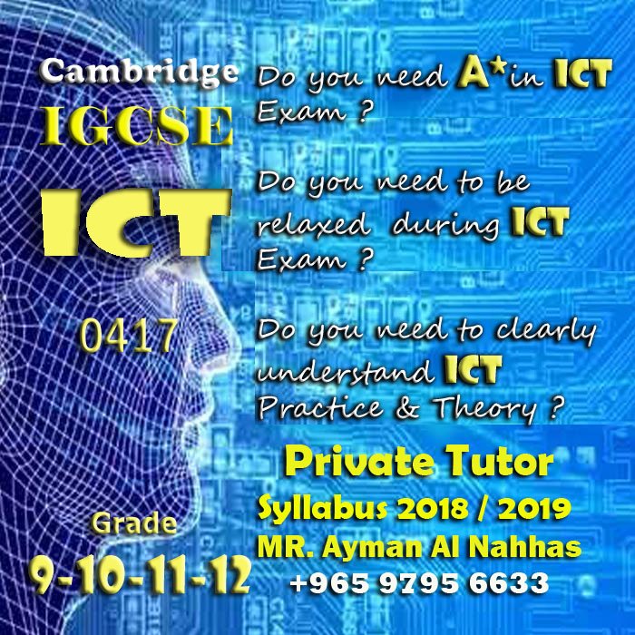 IGCSE_Guide's tweet image. Be ready for IGCSE ICT Exam to get A* @hs_engineers @elite_class_kw @iGCSE101 @IGCSECentre @classworkIGCSEI
