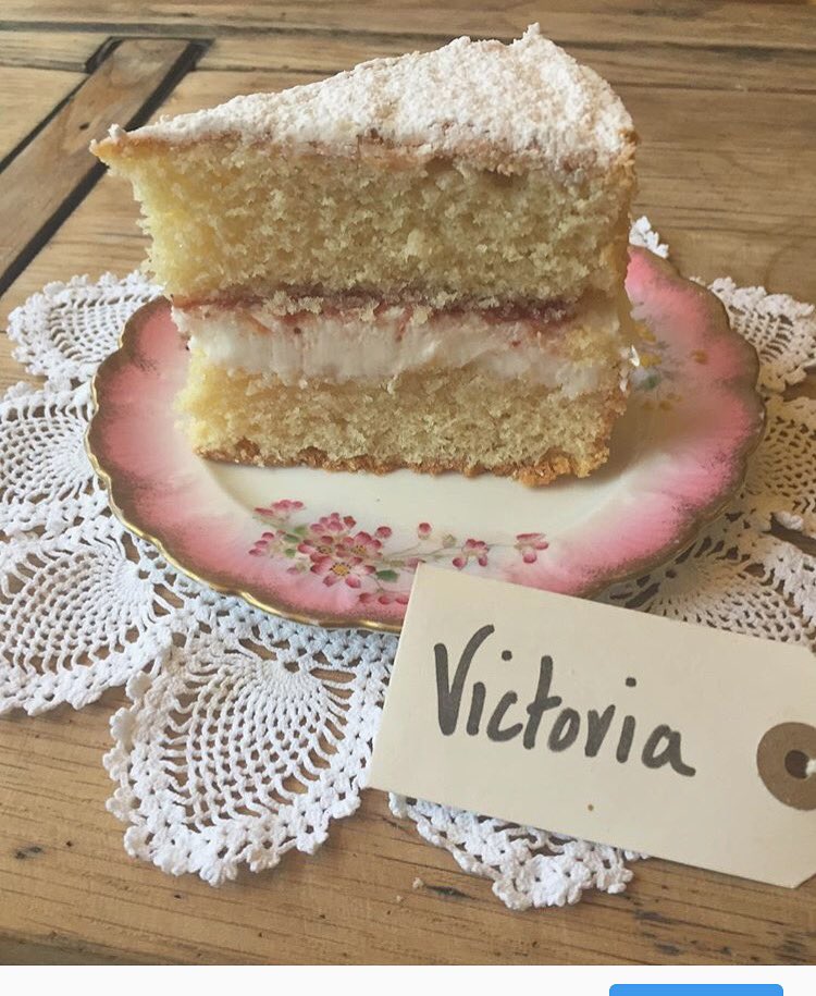 Happy sunshine Saturday lovelies. Its a glorious day on college street. We have delicious gluten free Victoria sponge in our lovely tearoom x #baking #cake #onkyinyork #visityork #homemade #madewithlove