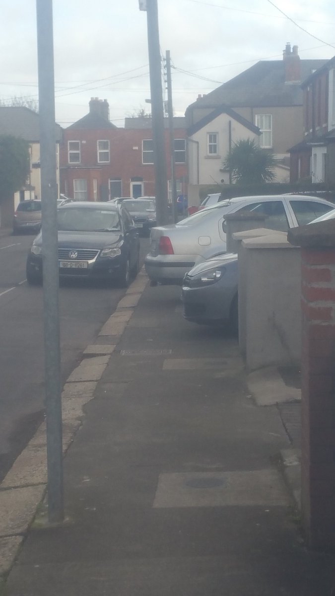 annajcarroll's tweet photo. @dublinblockers  Rugby Road D6. A street with lots of children and elderly who have to go out of their way to get around these cars #ClearOurPaths https://t.co/ulkslZIb6S