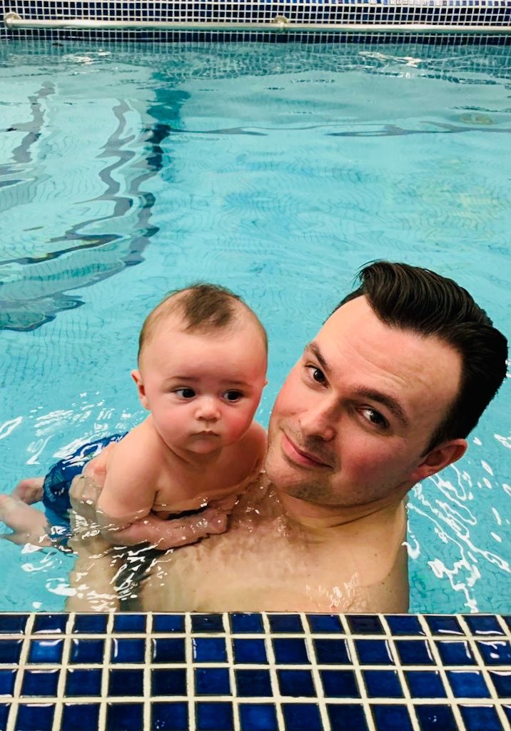 matt_hoult's tweet photo. A great first swimming lesson with @WaterBabies. #swimming #familyfun #Aquaman #baby https://t.co/LxJarKsz4K