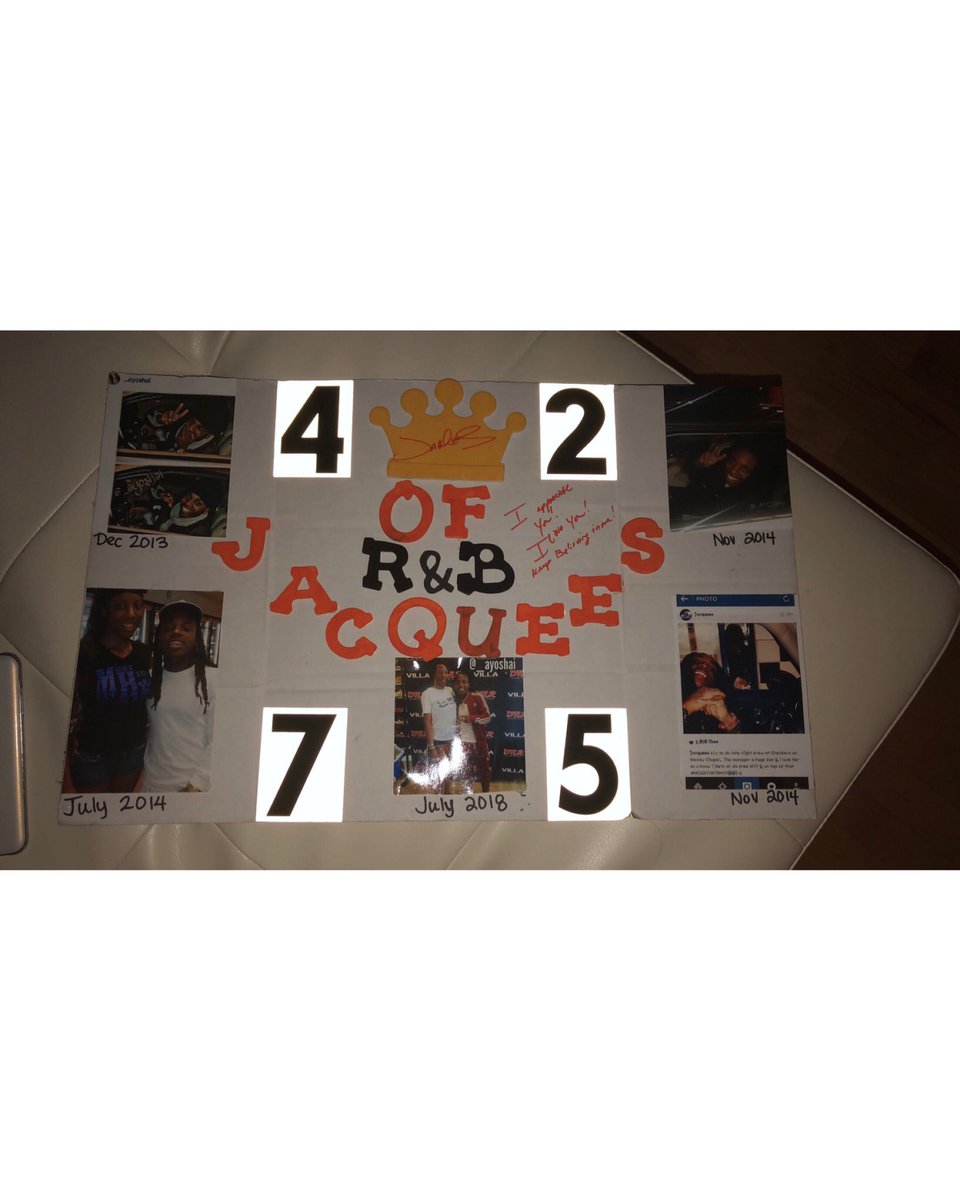 _ayoshai's tweet photo. YALL @Jacquees IS MY BABY.!!! HE LOVED MY POSTER 😍🥰 the video of his reaction is even better 😘😘😘 #4275TOUR #4275TOURATL https://t.co/VjKzkafL05