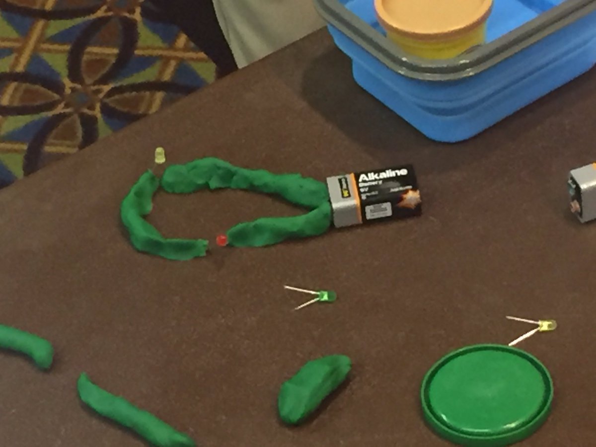 bamaguy1218's tweet photo. Completing a circuit with Play-Doh... #flocoscience https://t.co/KcKHMgbcCN