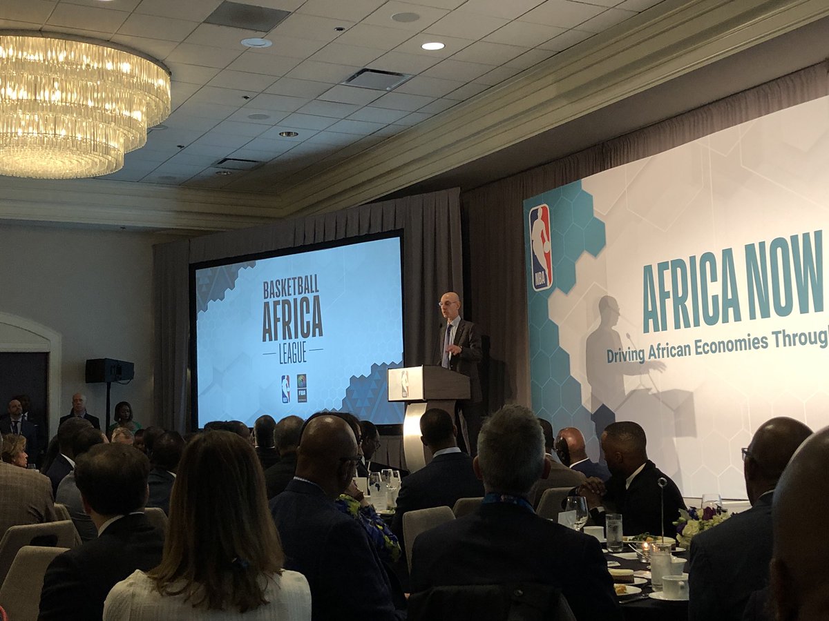 MarcJSpears's tweet photo. NBA commissioner Adam Silver said a 12-team league run by the NBA will be started in Africa in 2020. https://t.co/WQY3hx20Dj