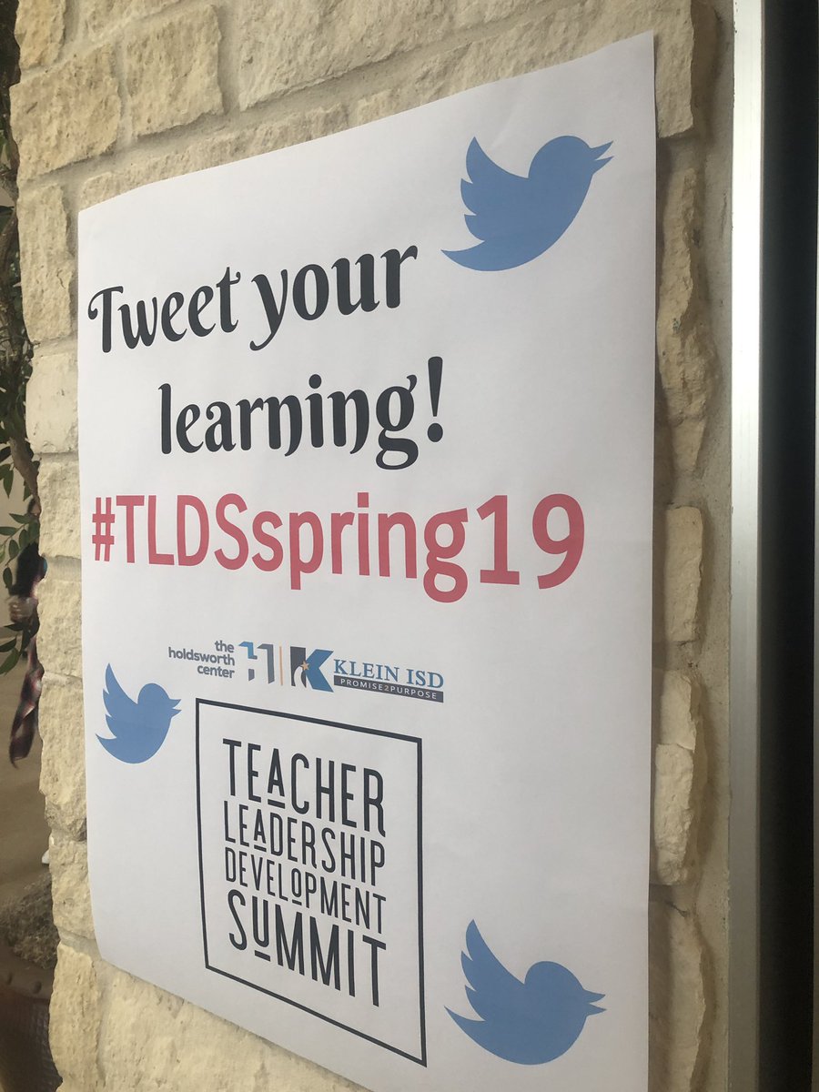 RigsbyConner's tweet photo. How are you growing your #LeadershipSkills? #TLDSspring19 @KleinForest #promise2purpose https://t.co/dcXEYlMniI