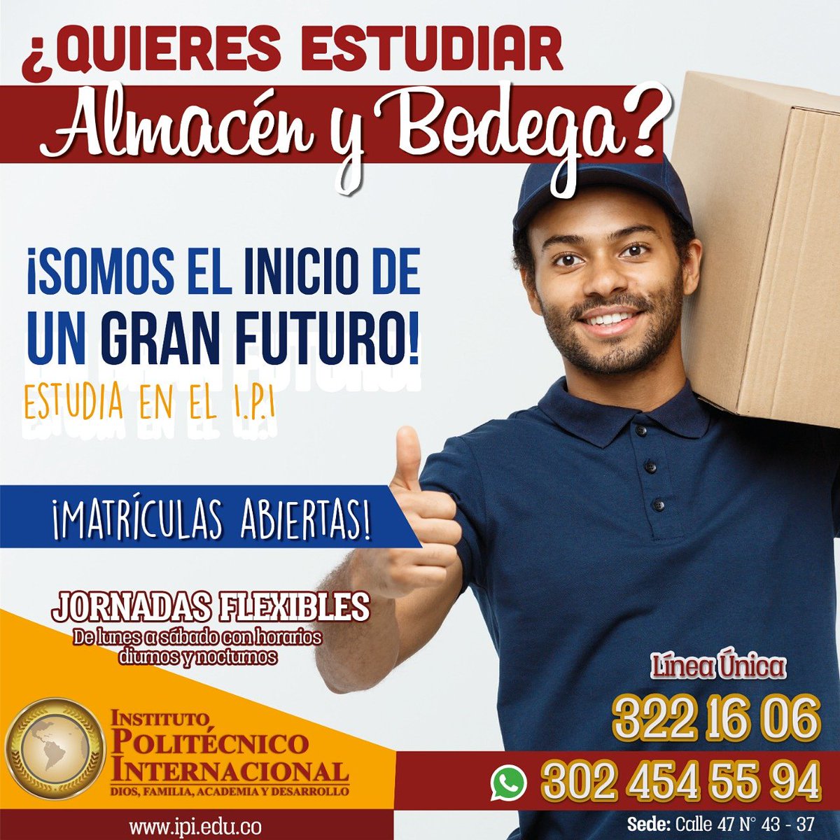 ipi_educa's tweet photo. Estamos próximos a iniciar #CLASES y ¡solo faltas tú!
en el I.P.I, puedes ser #TÉCNICO LABORAL EN AUXILIAR DE #ALMACÉN Y BODEGA.😁

🚀🚀🚀 https://t.co/1TPeTXno0Z