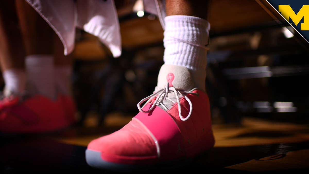 michigan basketball pink jordans